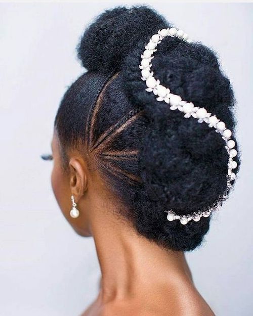 Coiffure mariage cheveux afro  60 idées pour une mariée au top