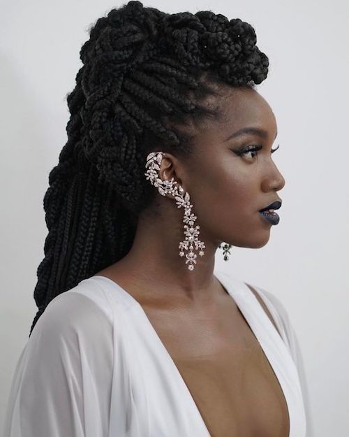 Coiffure mariage cheveux afro  60 idées pour une mariée au top